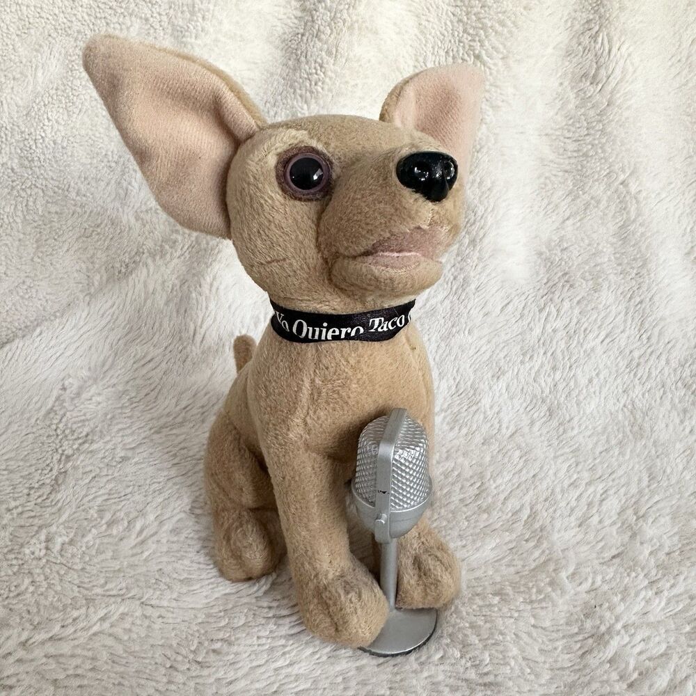 Taco Bell Yo Quiero Chihuahua With Microphone 6" Plush Toy No Sound